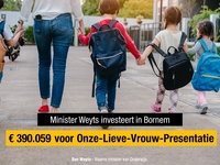 Minister Weyts investeert € 390.059 in Vrije Lagere School - Onze-Lieve-Vrouw-Presentatie in Bornem